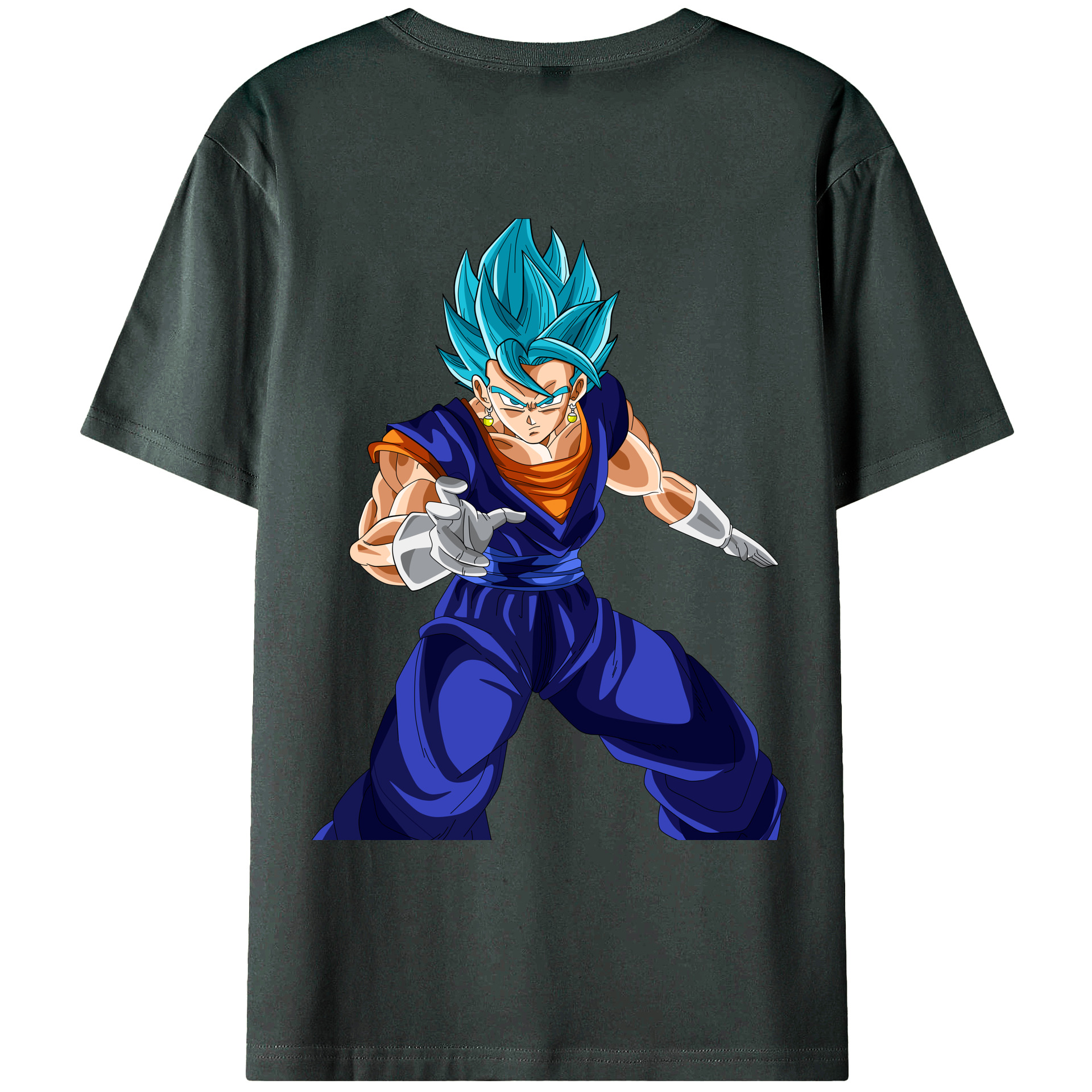 （画像用） ドラゴンボール ベジット DRAGON BALL Vegetto 綿100％ メンズ半袖Tシャツ（バックプリント） 通気性